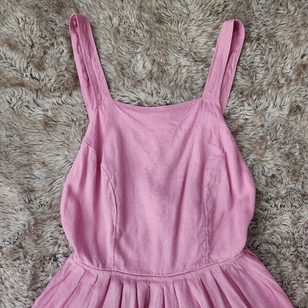 Free People Melted‎ Hearts Mini Dress Pink Women's Size Large - Picture 6 of 14